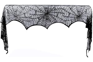 AerWo Spider Web Lace Mantle Scarf: Eerie Elegance for Halloween