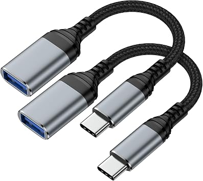 USB to USB C Adapter, Fast 5Gbps USB 3.0 OTG Adapter, USB A Female to Type C Dongle for iPhone 17e/17 Pro Max/17 Air/17 Pro/17//16/15, MacBook Pro/Air, iPad Pro/Air, Galaxy, Pixel, and More