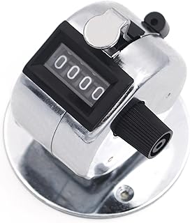 GOGO Desktop Tally Counter Clickers, Pitch Counter, 4 Digit Metal Tally Clicker with Base Mount for Bank, Counting People