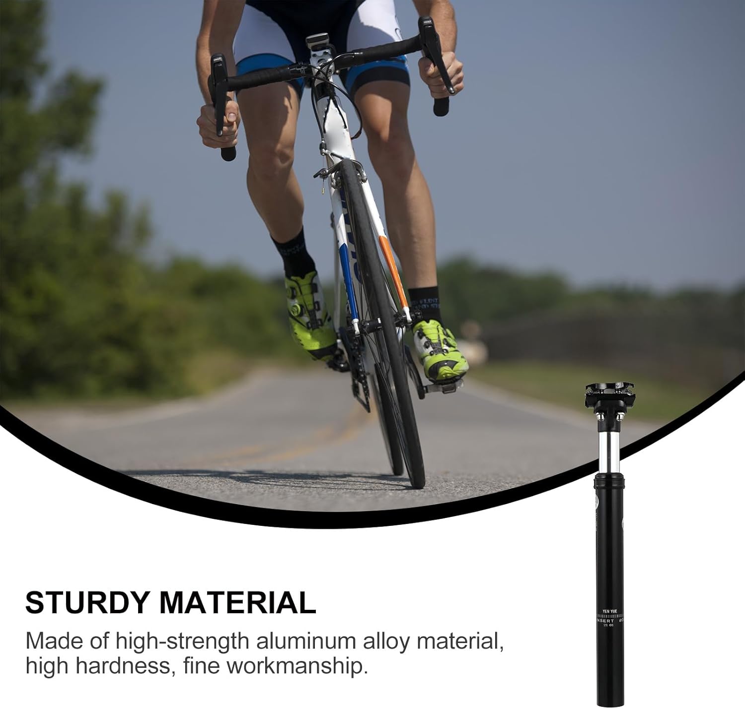 BESTonZON Mountain Bike Seat Post 31.6mm Aluminum Alloy Suspension Seatpost Absorber Shock-reducing Damper for Cycling Seat Tube