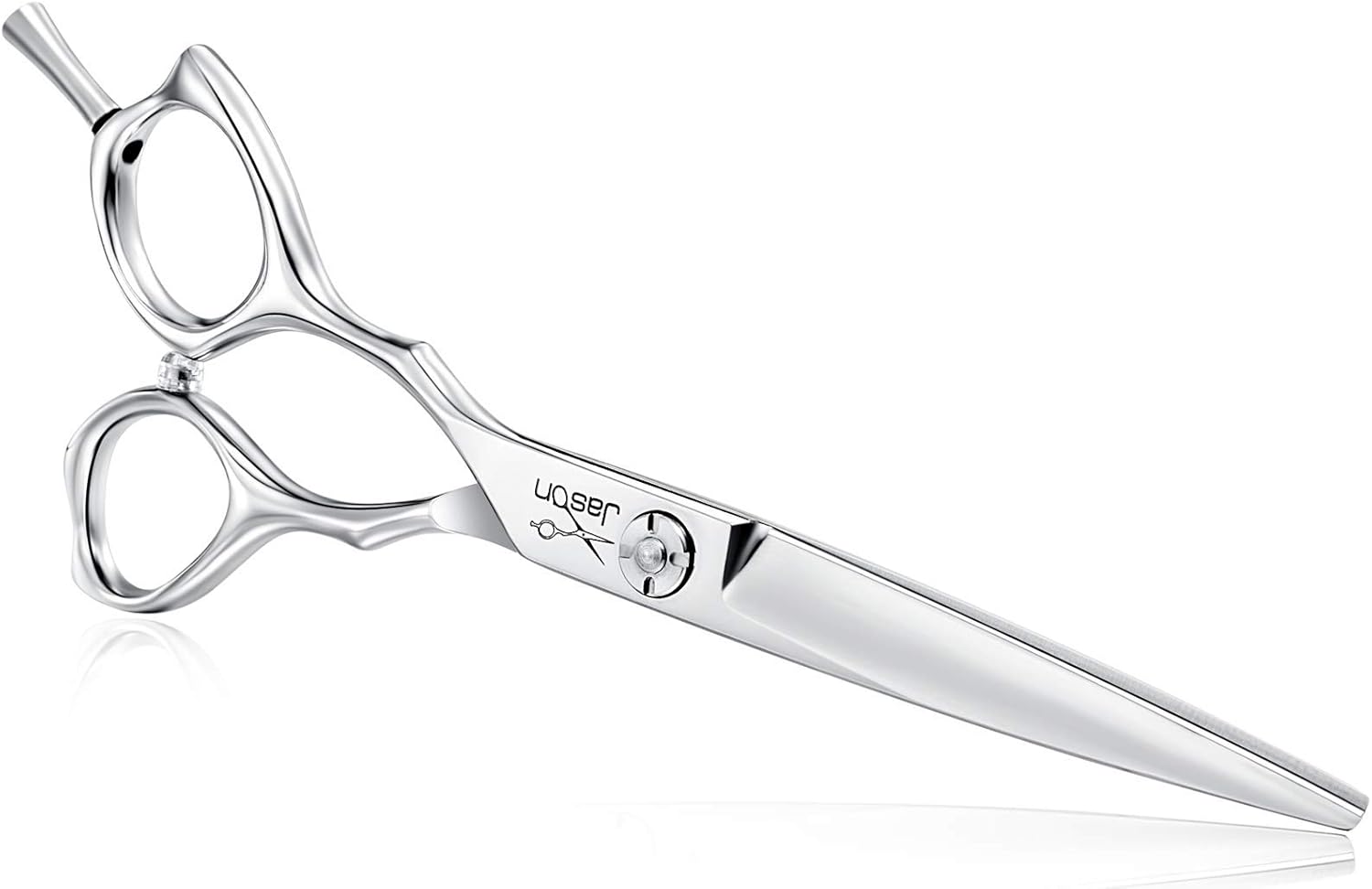 JASON 6 Inch Left Handed Barber Hair Cutting Scissors Professional Salon Shears Razor Edge Hairdressing Scissor Japanese Stainless Steel Reversible Haircut Shear for Men Women Christmas Gift
