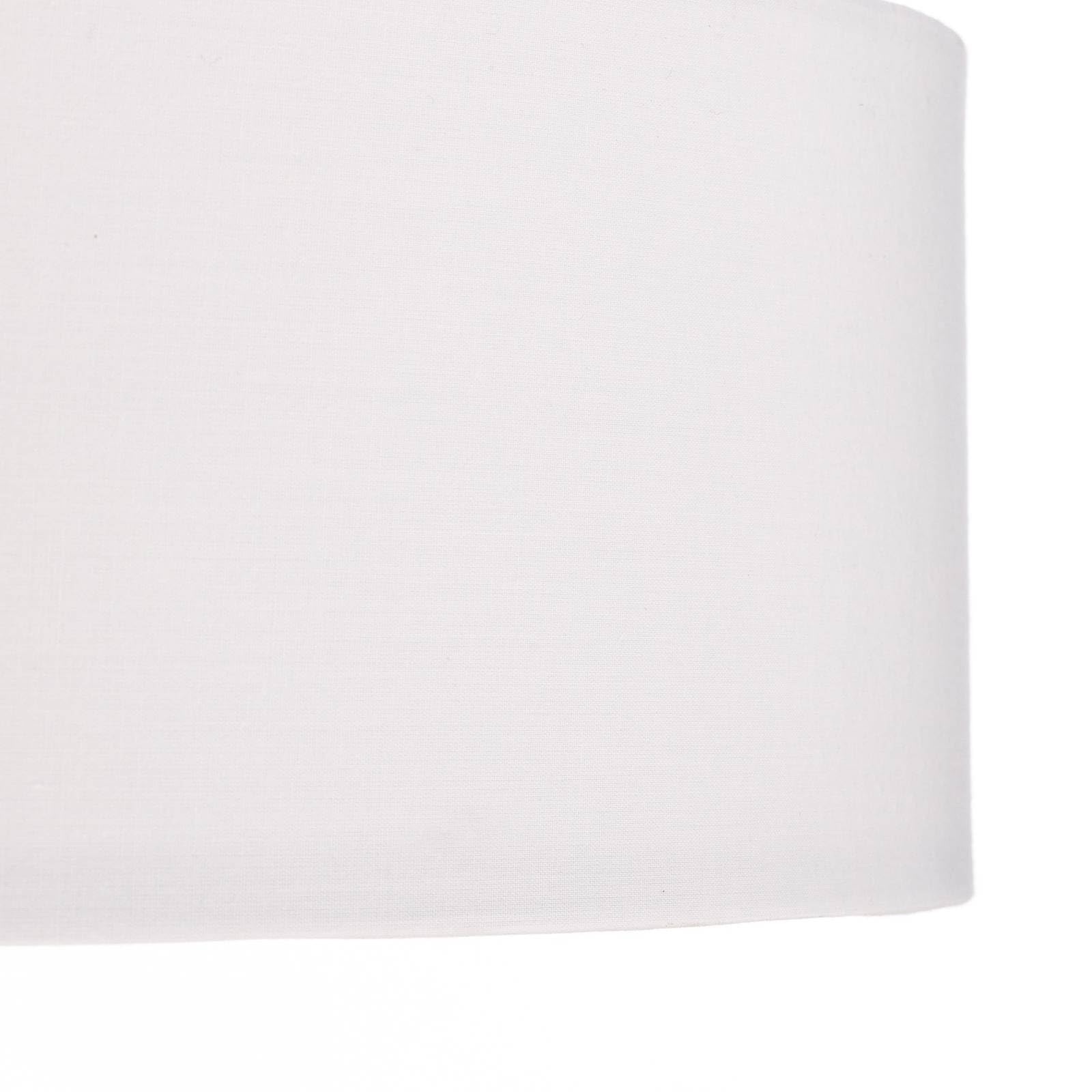 Lindby Pendelleuchte Textil rund 50 cm, Hängeleuchte Stoff weiß Hängelampe 3x E27 ohne Leuchtmittel Wohnzimmerlampe Schlafzimmerleuchte Esszimmer