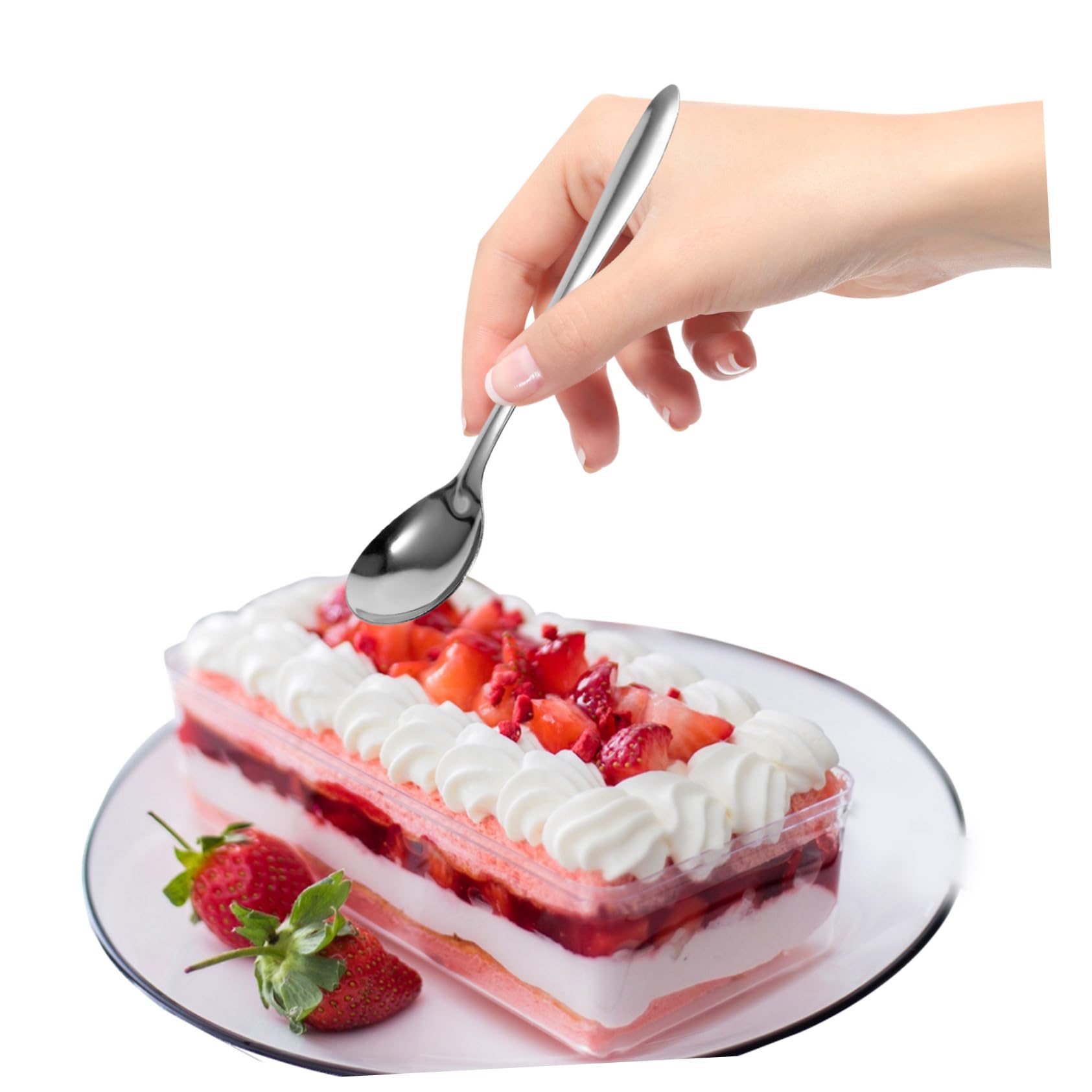 Cabilock 100 pièces Cuillères Café Inox Mini Cuillères Mélange Dessert Service Inox pour Thé et Café Vaisselle Professionnelle Lave-vaisselle