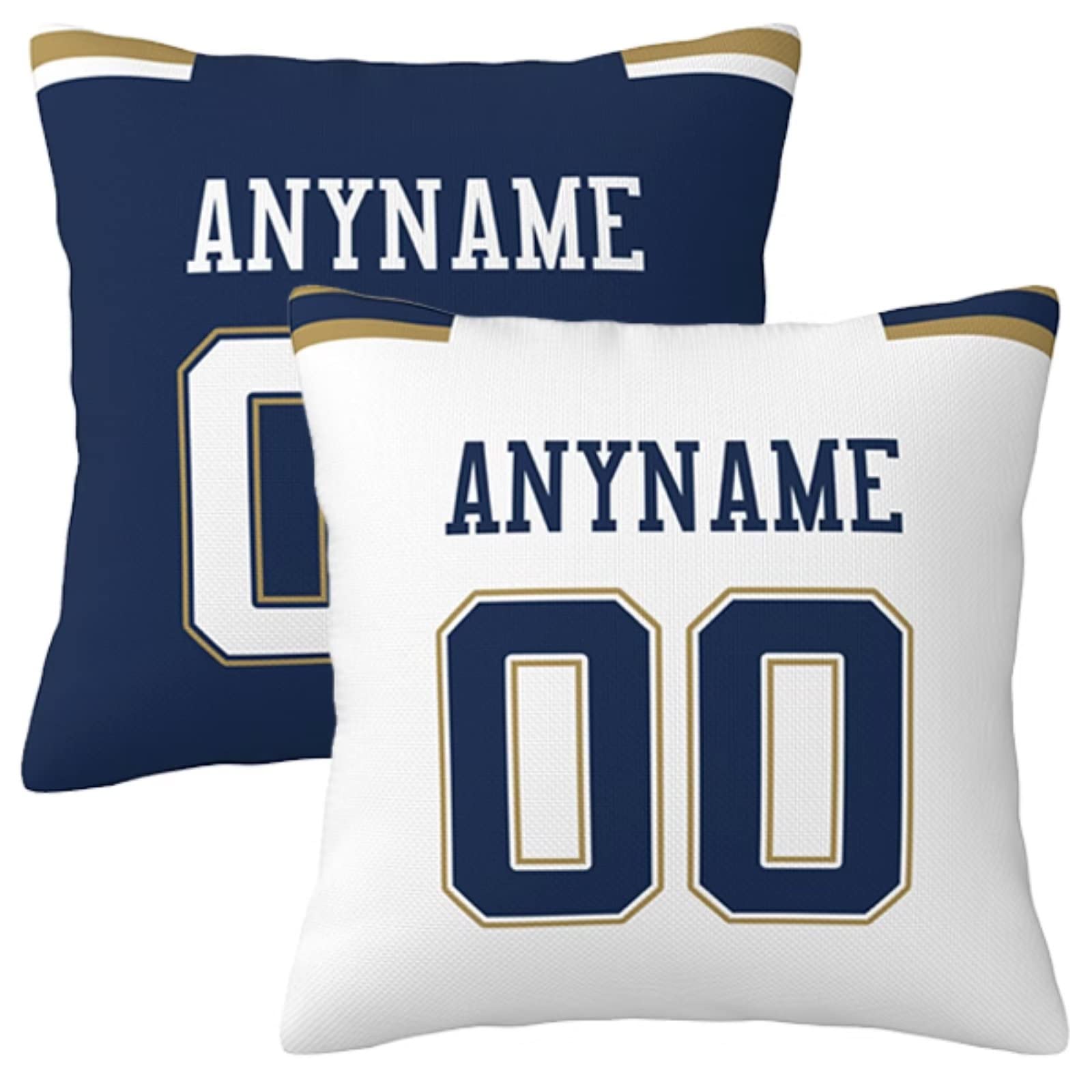 Slaccvd Custom City Throw Basketball Pillow Cases(2Packs) Personalized Design Any Name and Number 18