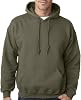 Stars and Stripes Army Colour Hooded Sweatshirt - Plain Military Green