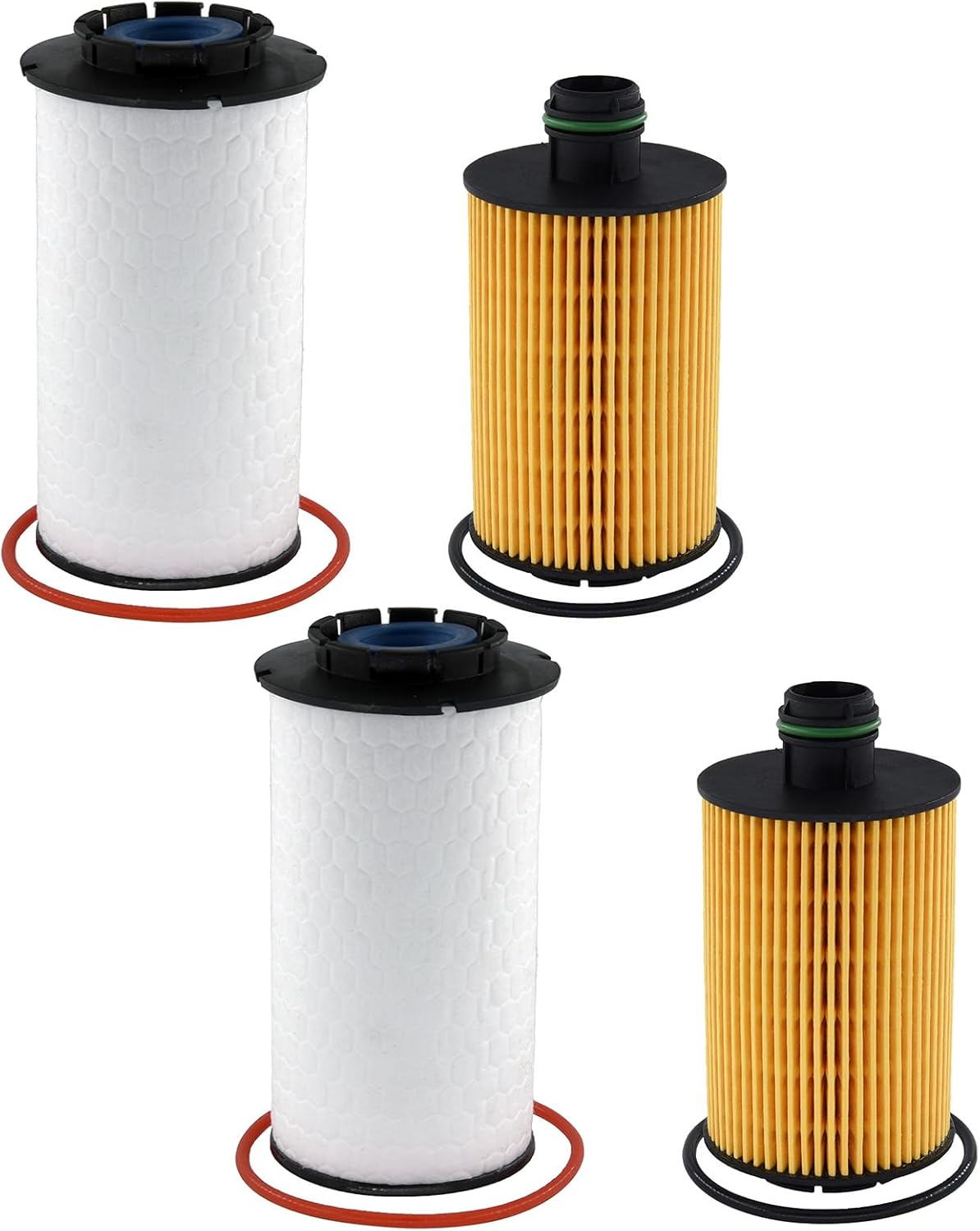 2 PCS 68235275AA+68229402AA Diesel Fuel/Oil Filter kit Combinatorial Fits for Dodge RAM 1500 V6 3.0L2987CC 182 CID 2014 2015 2016 2017 2018 2019 68492616AA WF10245 68109834AA WL10060 WF10245 WF10659