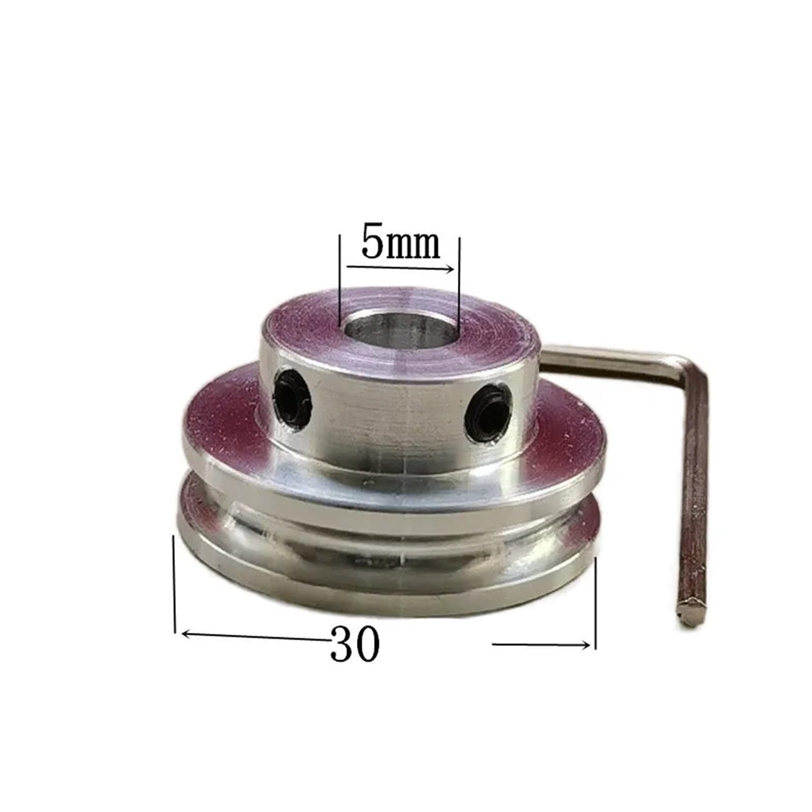 Rueda de polea de aluminio de 20/30/40 mm, polea de motor pequeña, rueda de transmisión R2, ancho de ranura de 4 mm (OD40 x 8 mm), ligera, ideal para proyectos de bricolaje y maquinaria