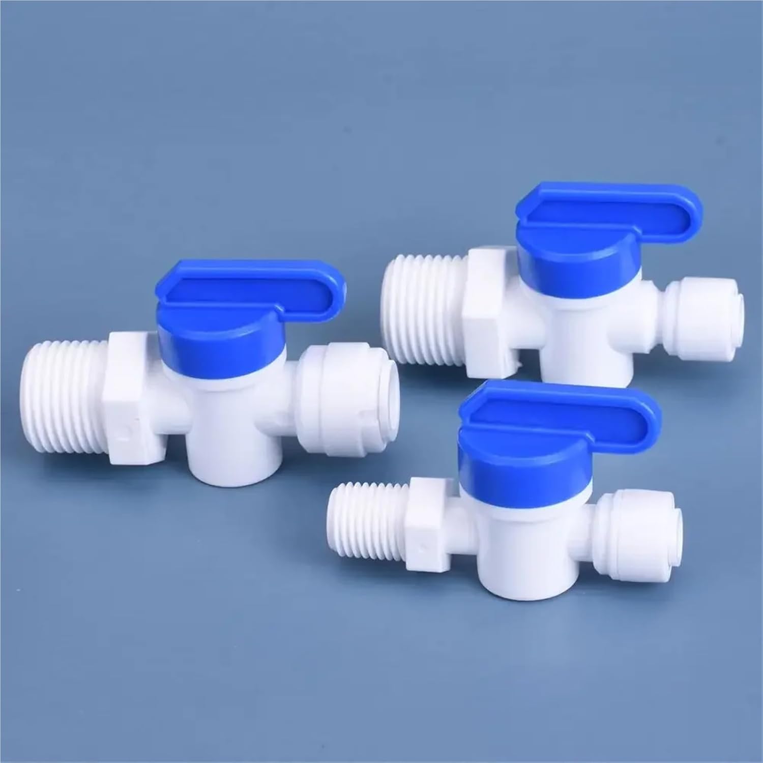 RO Reverse Osmosis System Parts Kit 1/4", 3/8", 1/2" Male/Female Thread Ball Valves Quick Connectors Backwash Fittings(08)