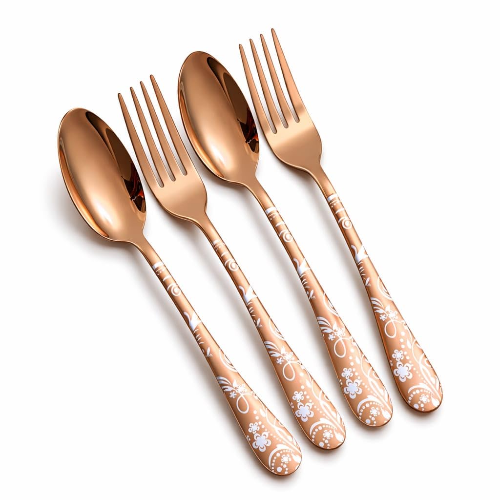Matte Black Spoon & Fork Set - Stainless Steel Cutlery -11 Matte Black Spoon & Fork Set - Stainless Steel Cutlery -11