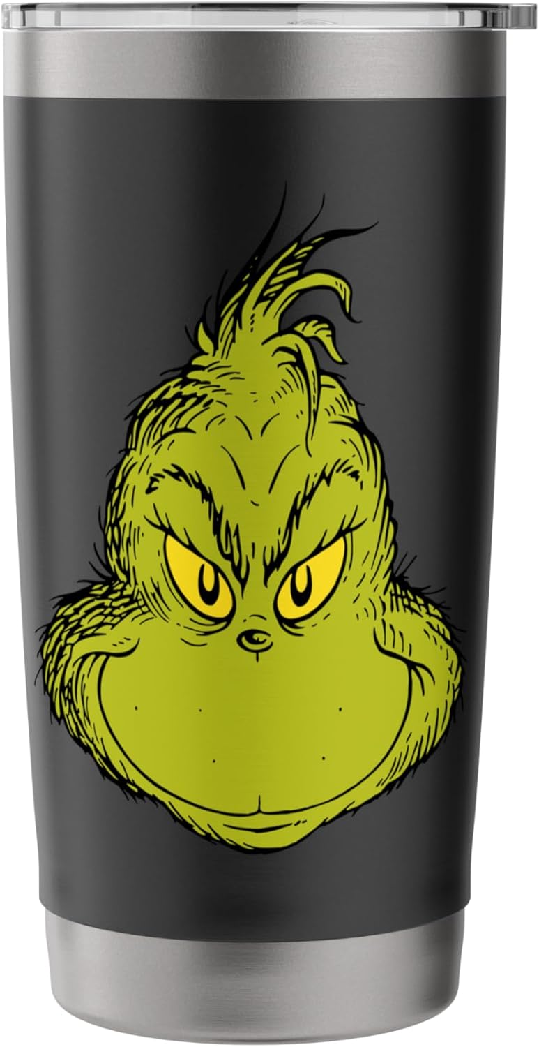 Dr. Seuss Classic Grinch Face Stainless Steel Insulated Tumbler - Image 3