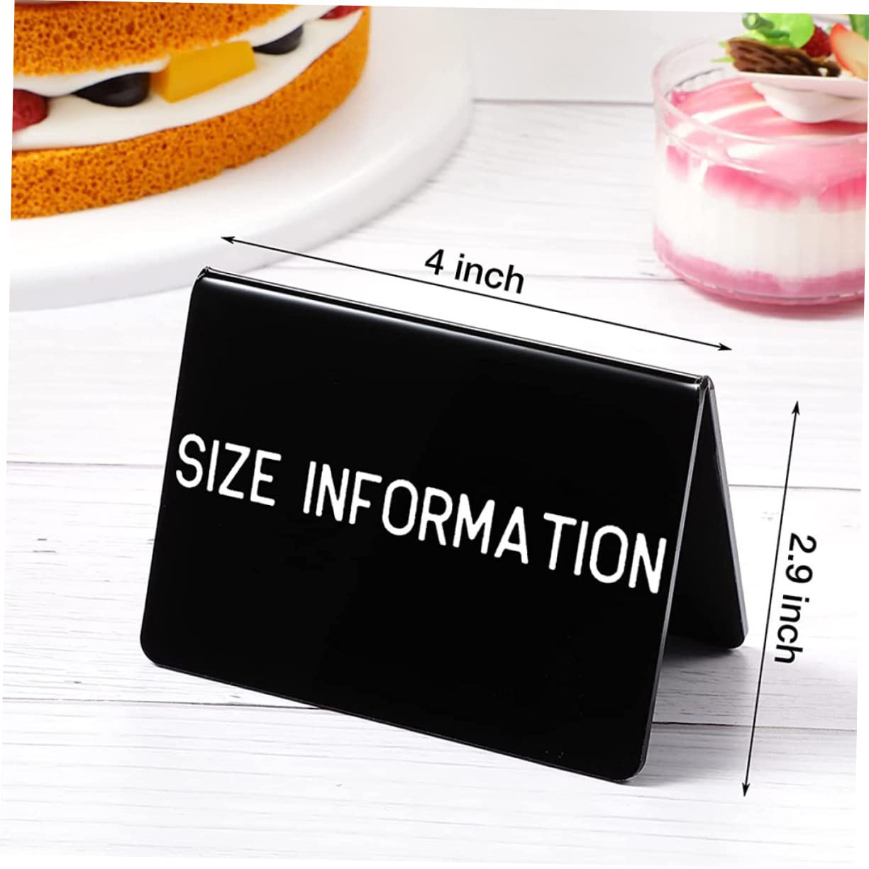 MAGICLULU 20 Piezas Señalización Pizarra De Mensajes Mini Pizarra Acrilica Signo Cuadrado De Pizarra Cartel De Pizarra De Mesa Letrero De Tablero De Sándwich Notas Acrílico Tridimensional