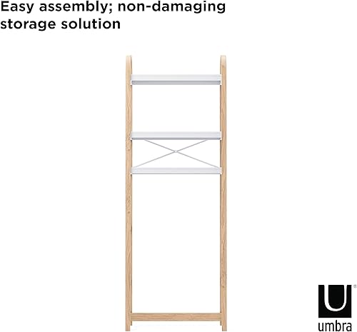 Miniatura 5 de Umbra Bellwood - Estante sobre el inodoro color blanco y natural