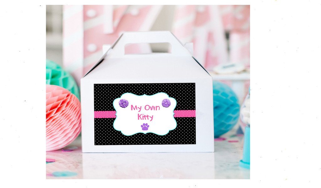Glam Kitty Cat Pet Adoption Party Supply Theme (My Own Kitty)