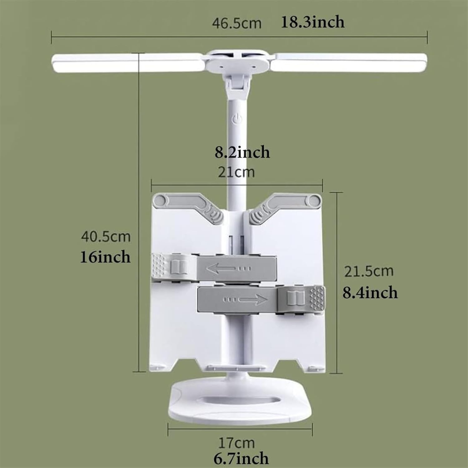 Book Stand Adjustable, Book Holder for Reading Hands Free Portable Textbook Stand with Page Clips Cookbook Holder for Document Music Book Laptop Tablet (Color : B) (A) (A)