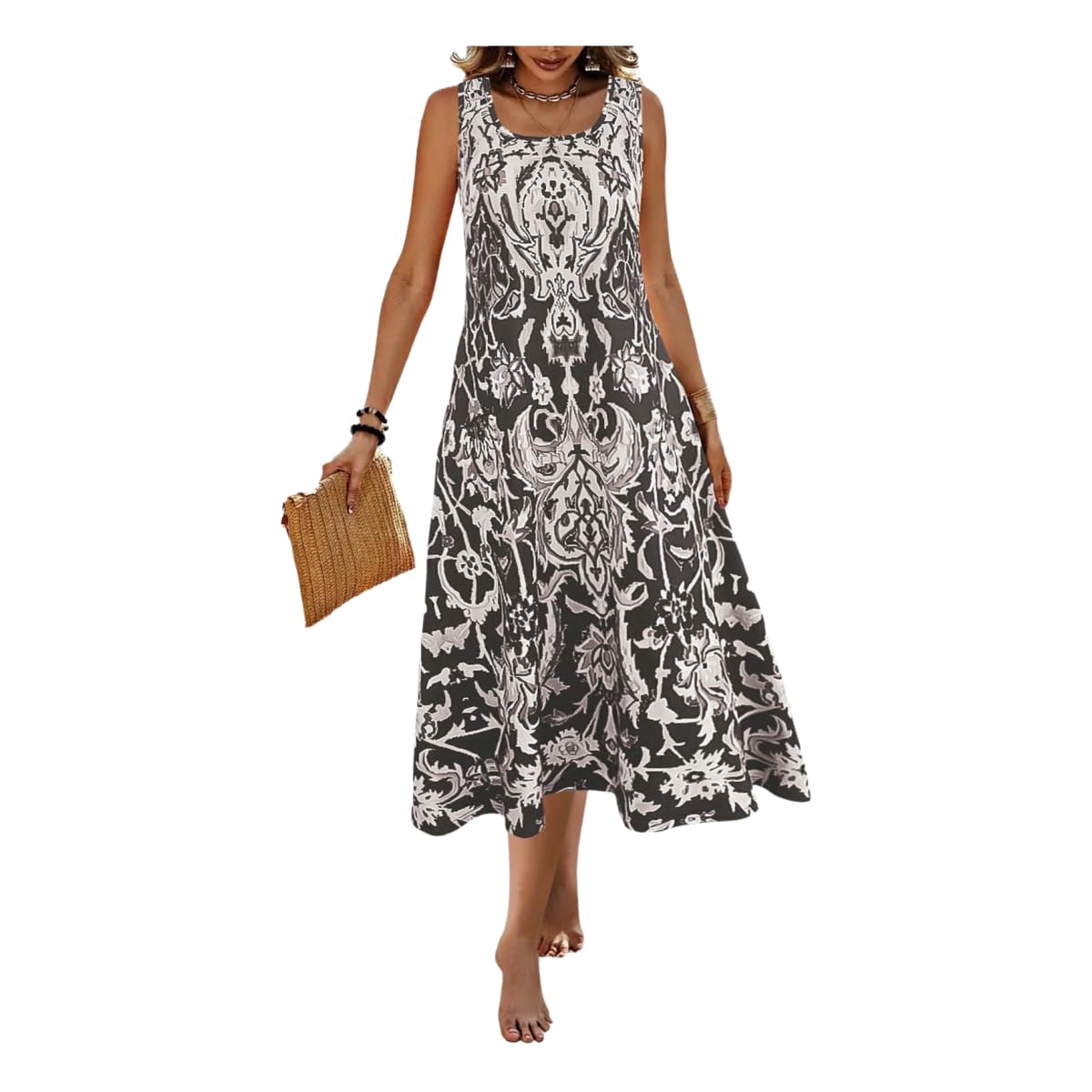 Robe D'été pour Femmes De Plage Plage-Noir-m