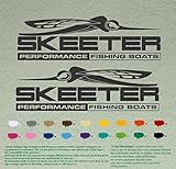 Pair of Skeeter Performance Boats Compatible Replacement Decals Vinyl Stickers Boat Outboard Motor Set of 2 (12', Black 070)