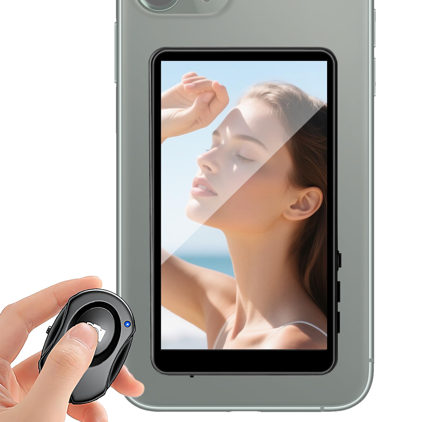 Schermo Monitor Selfie Schermo Monitor Selfie Magnetico Per Streaming Live | Accessorio Smartphone Senza Ritardo per Vlog, Foto, Video e Live Streaming