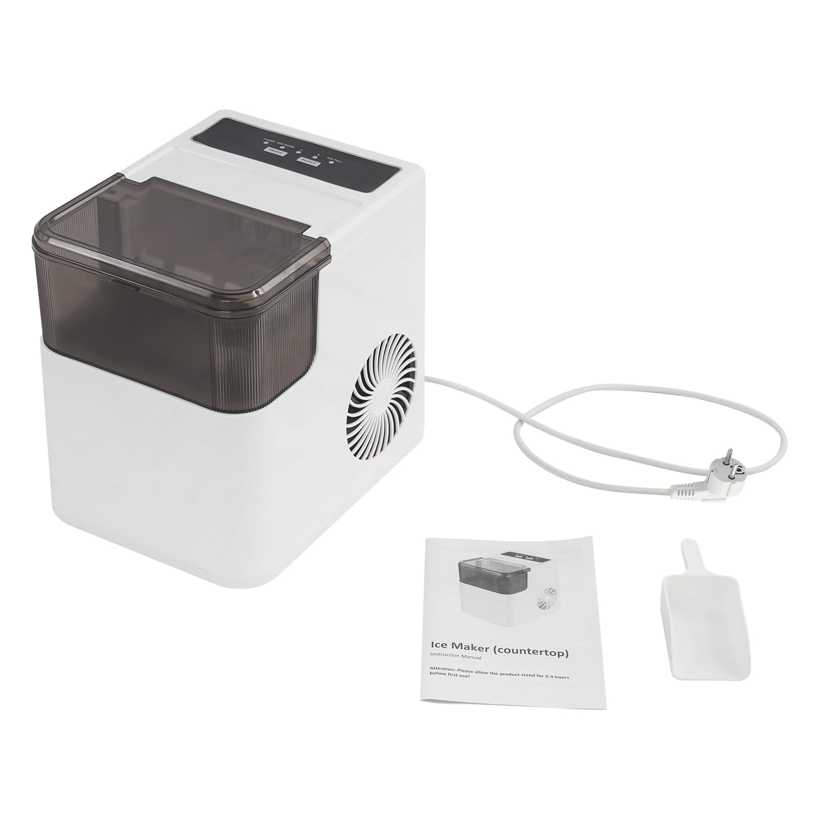 Macchina per cubetti di ghiaccio piccola macchina per ghiaccio da tavolo per due formati di ghiaccio, macchina per ghiaccio portatile che produce ghiaccio in 8 minuti, macchina per il ghiaccio con
