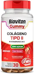 Gummy Colágeno Tipo II Morango Unilife 30 gomas