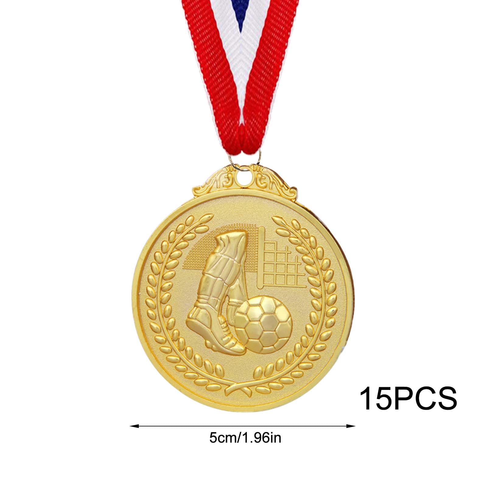 15 medaglie per bambini: medaglie di compleanno per bambini, medaglie di calcio per bambini, medaglie di compleanno per bambini, per bambini, adulti, sport, calcio, feste, favore
