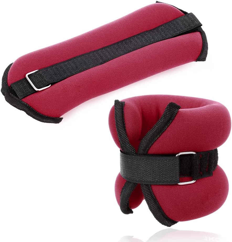 JBMAnkle Weights Wrist Leg Weights 2lb 4lb 6lb A Pair of Ankle Weight with Adjustable Straps for Walking Jogging Gym Fitness Exercise Gymnastics Aerobics