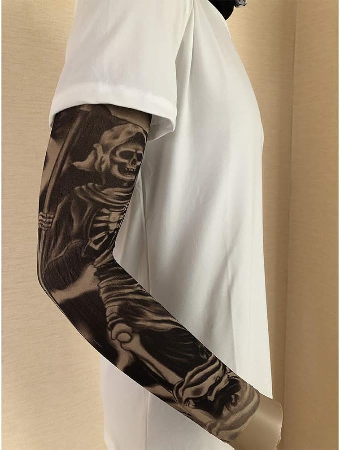 市場 送料無料 レディース スリーブ 刺青 男女兼用 紫外線対策 アームカバー 入れ墨 タトゥー スポーツ