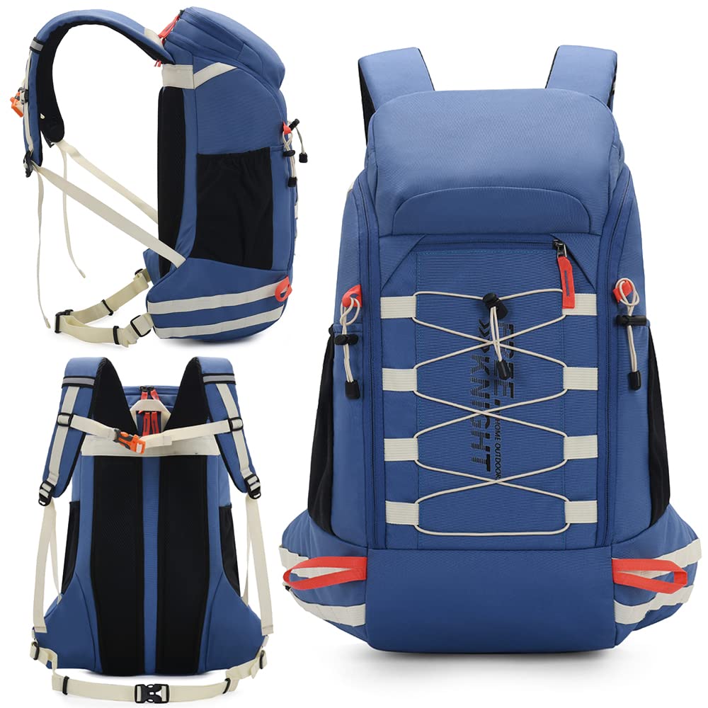 Bseash 40L Lightweight Waterproof Hiking Backpack with Rain Cover,Outdoor Sport Travel Daypack for Camping Climbing Skiing Cycling - Image 2