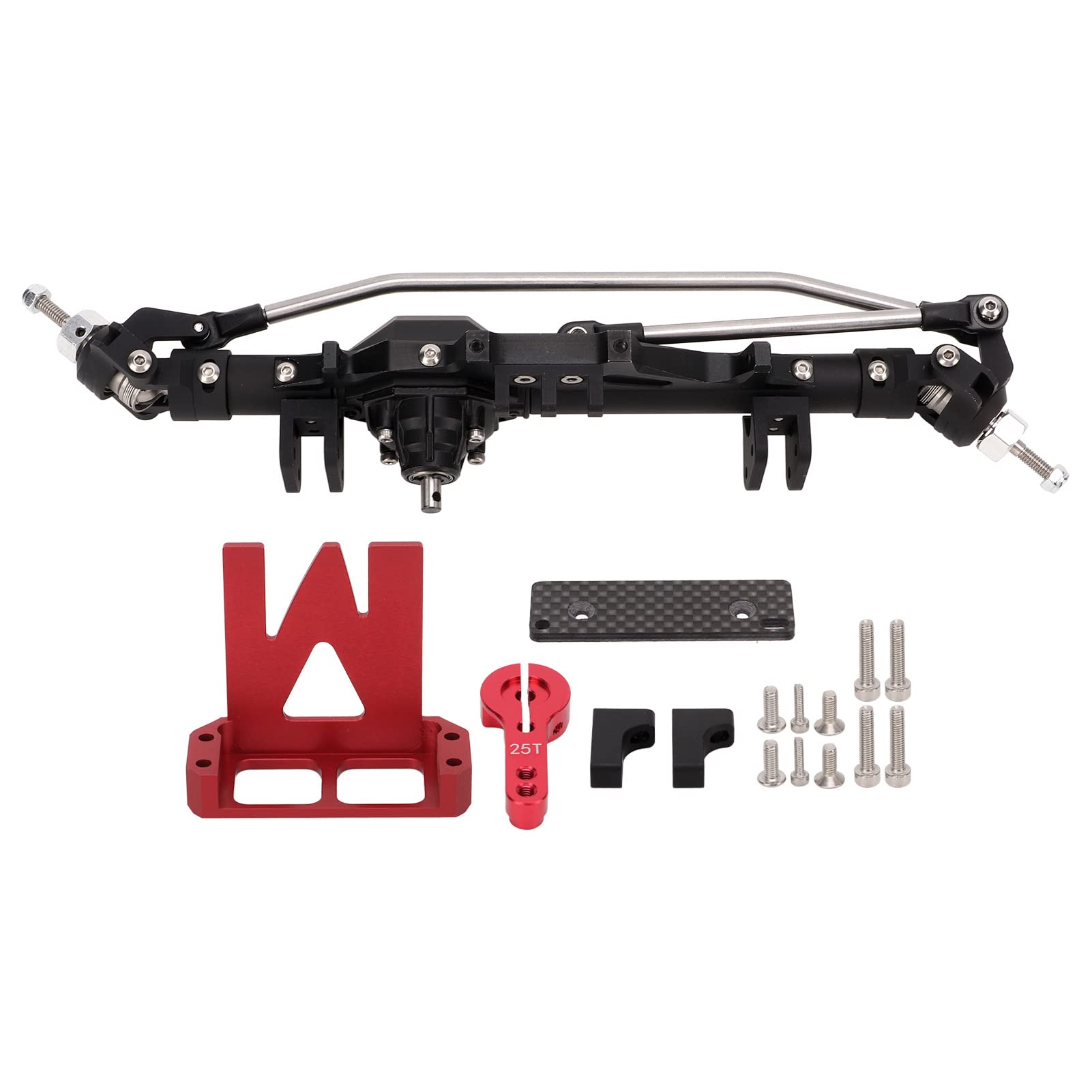 Eje Delantero para Coche RC 1/10, Pieza de Aleación de Aluminio, | Diseño en forma de diamante, mecanizado CNC, relación de transmisión mejorada, material de alta resistencia
