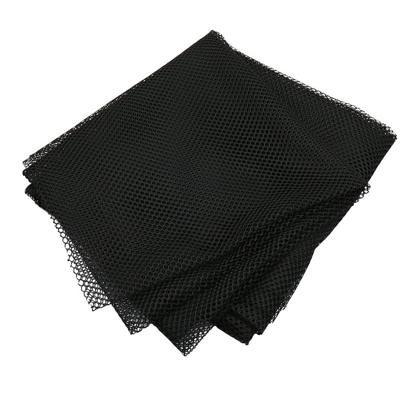 Hexagonal 3-5MM Round Hole Nylon Mesh Aquaculture Net Cage Enclosure Pull Net Fish Fry Water Flower Seedling Cage Lifting Net (Black, 1.5MX1.0MX3MM)