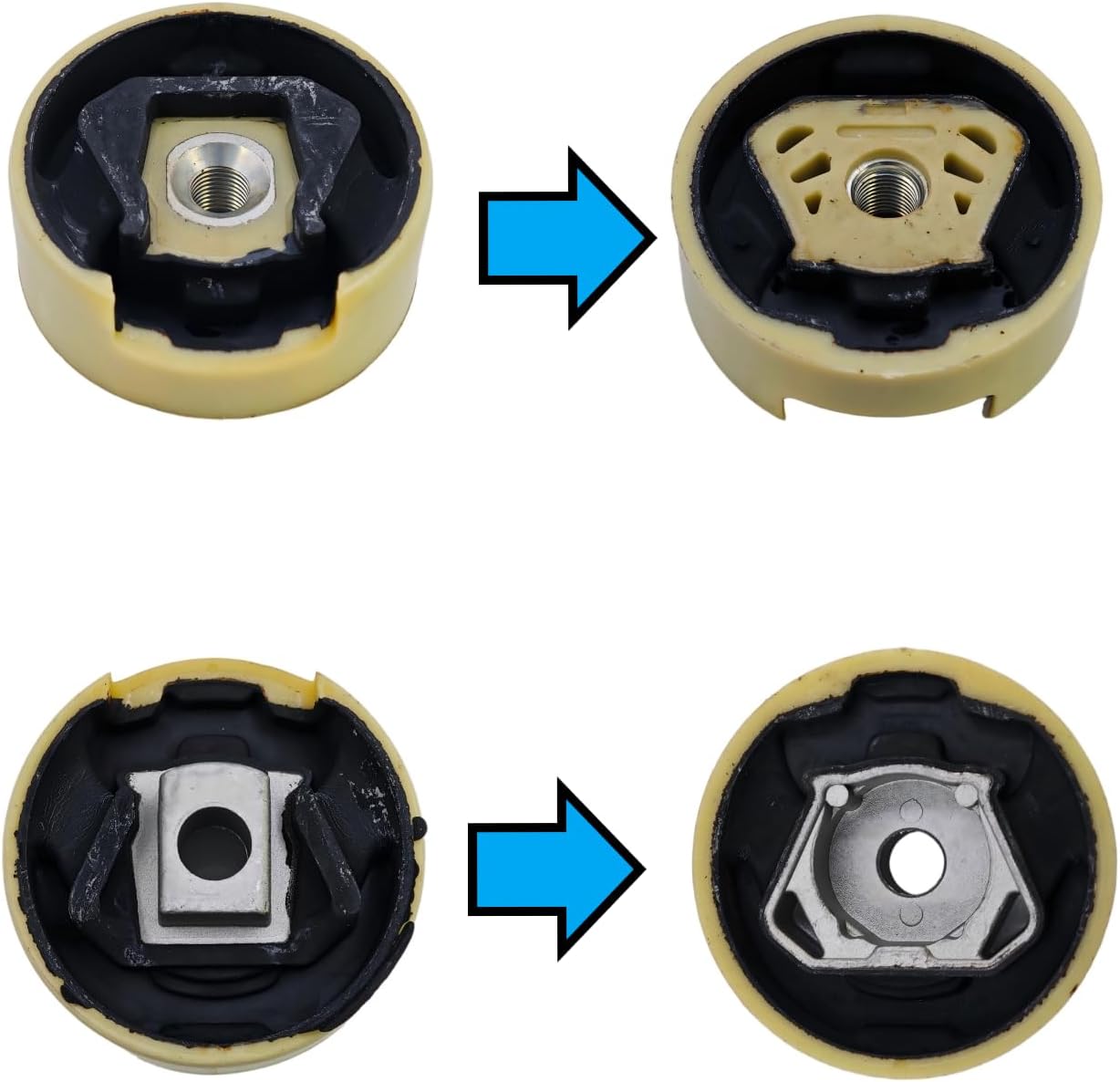 Engine & Transmission Mount Kit 4Pcs for Volkswagen 2018-2023 Atlas, 2020-2023 Atlas Cross Sport, 2019 2022 Teramont V6 3.6L; 3QF199262G 5Q0198037A 5QA199555F Replaces 10345 9918 9919 10349