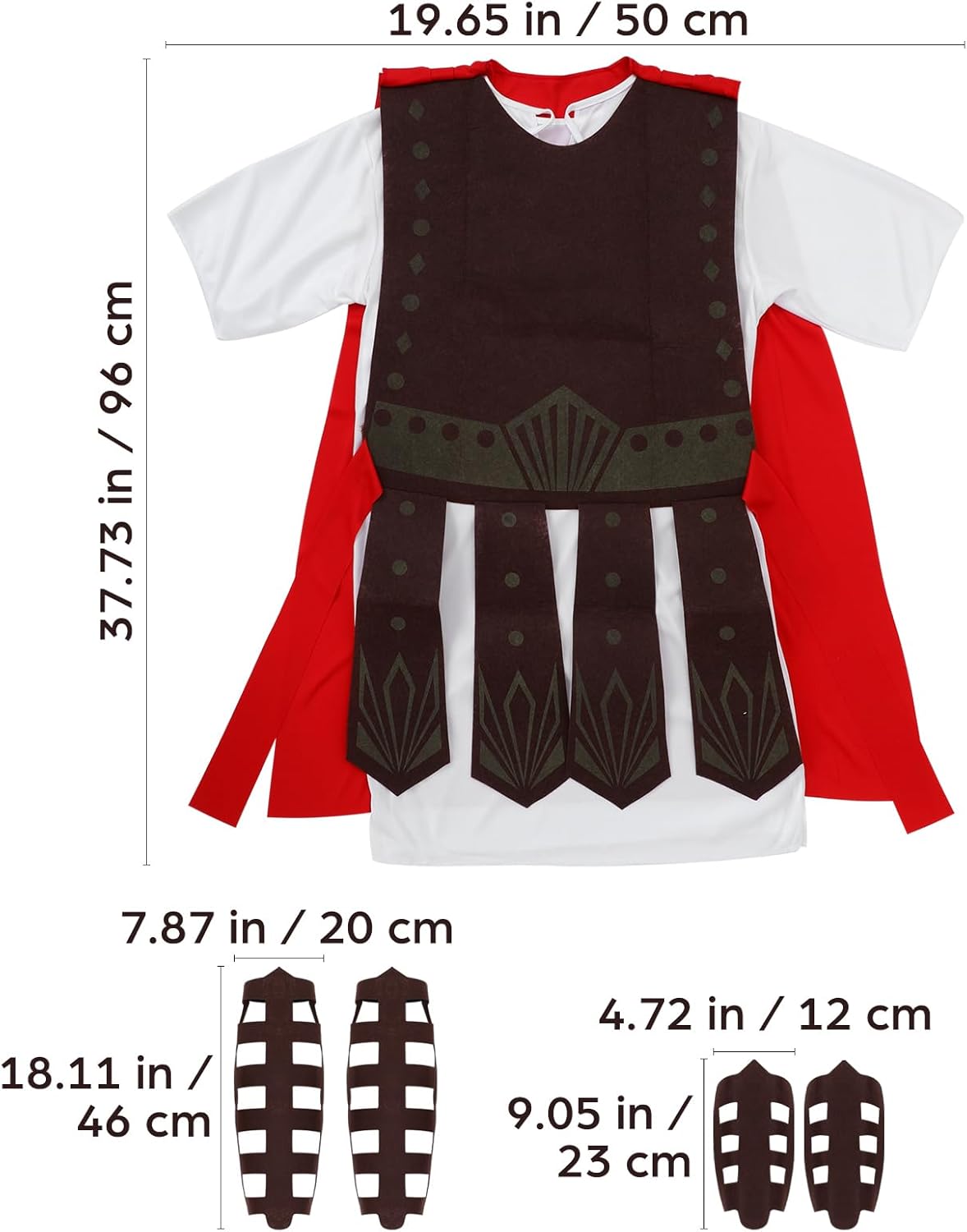 BESTOYARD Ancient Roman Gladiator Costume for Men Adults, Halloween Soldier Cosplay Outfit for Costume Parties Roman Stage Performances - Image 2