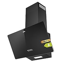 CIARRA CAB6750 Cappa Aspirante 60 cm da Cucina, 350m³, h, Classe Energetica A, Cappa da Parete con LED, 3 Velocità, per Ricircolo Interno o Scarico Esterno