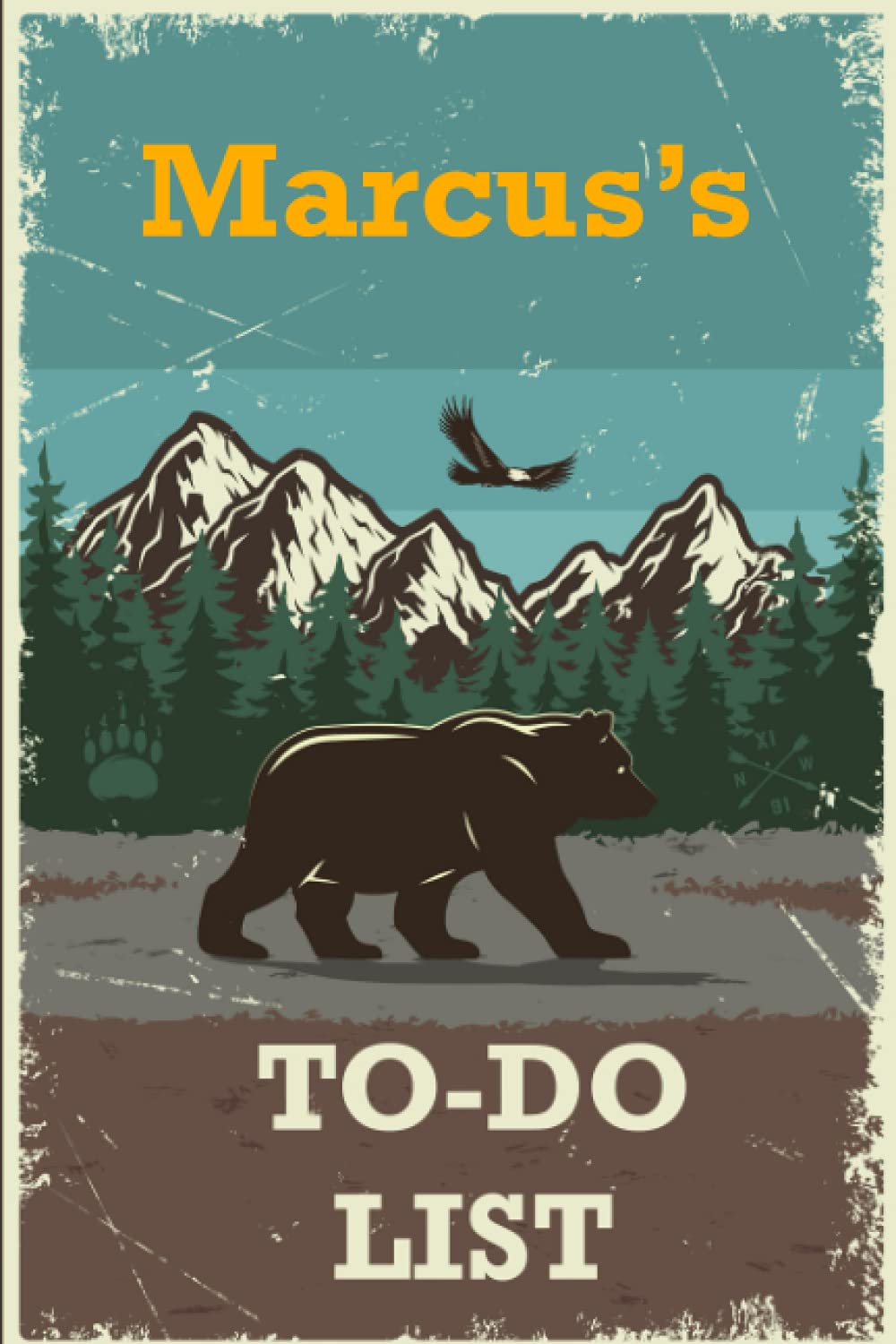 Marcus's To-Do List: Simple Checklist Notebook, Daily Planner, 100 Pages, 6x9, Cover, Matte Finish.