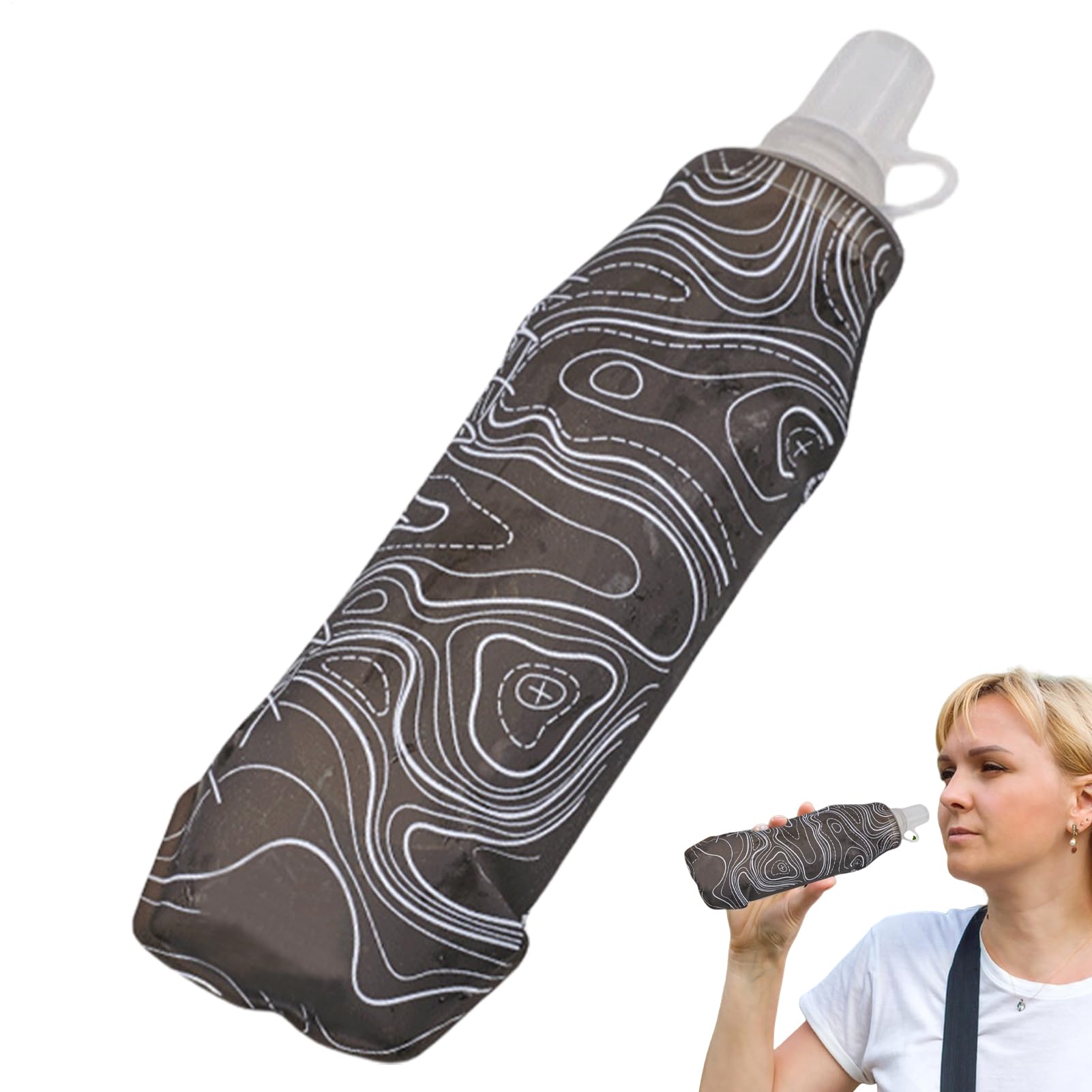 Gourde pliable de 500 ml Generisch pour optimiser l'espace en voyage
