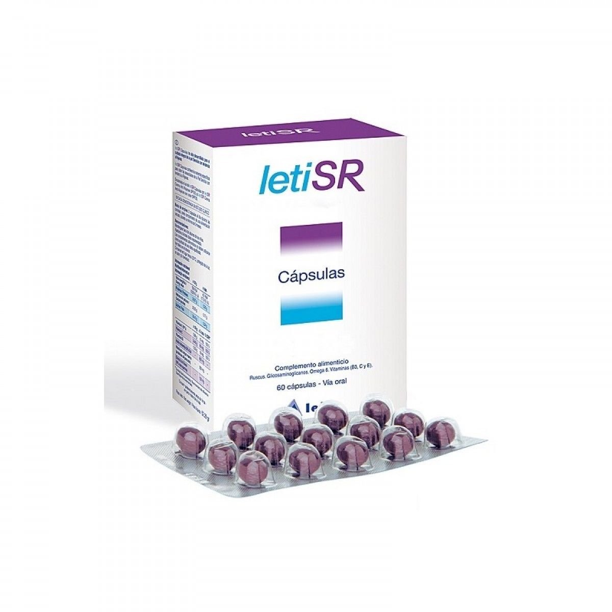 Leti SR 60 Capsules anti-redness couperosis rosacea Facial Care Gift