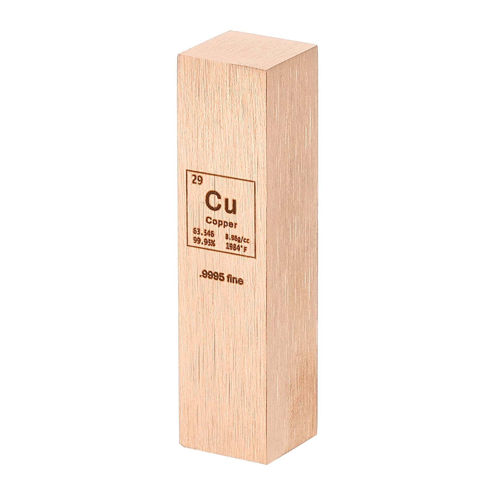 Cube du tableau périodique PATIKIL en cuivre pur pour collectionneur de métaux
