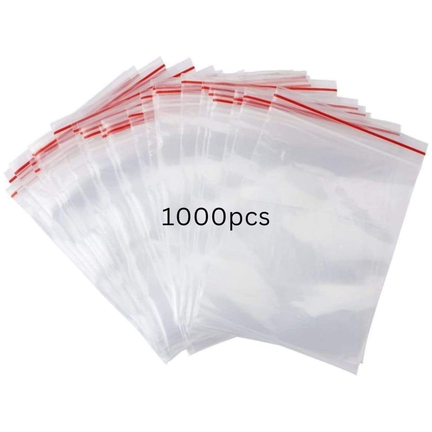 PAKICO Zip Lock Bags 8 x 12 cm (1000) Resealable Plastic Strong Grip Seal Food Safe Storage Jewellery โ image 1
