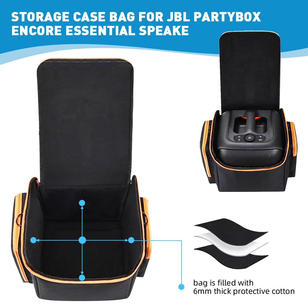 Le Sac de Transport pour Enceinte JBL PartyBox Encore Essential, Sac de Rangement avec bandoulière pour Accessoires de Microphone, Housse de Protection de Voyage