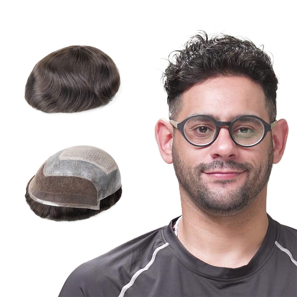 Lordhairhuman Hair Toupee For Men French Lace Front Hair Pieces