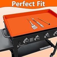 Vista 2 de BANGIE Alfombrilla de silicona de 17 pulgadas para accesorios Blackstone, cubierta antideformación y resistente a los rayos UV para parrilla de mesa