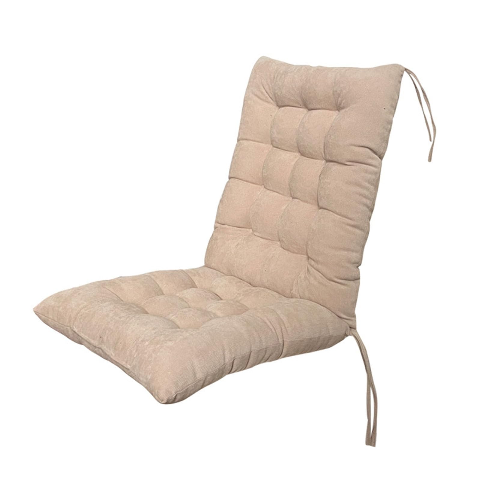 Cojines para sillas Cojines Sillas Jardin 45x100cm Cojin con Respaldo para sillones Suave Cojines de Silla de salón Cojín con Respaldo para Sillas de terraza (Colorear:Beige)