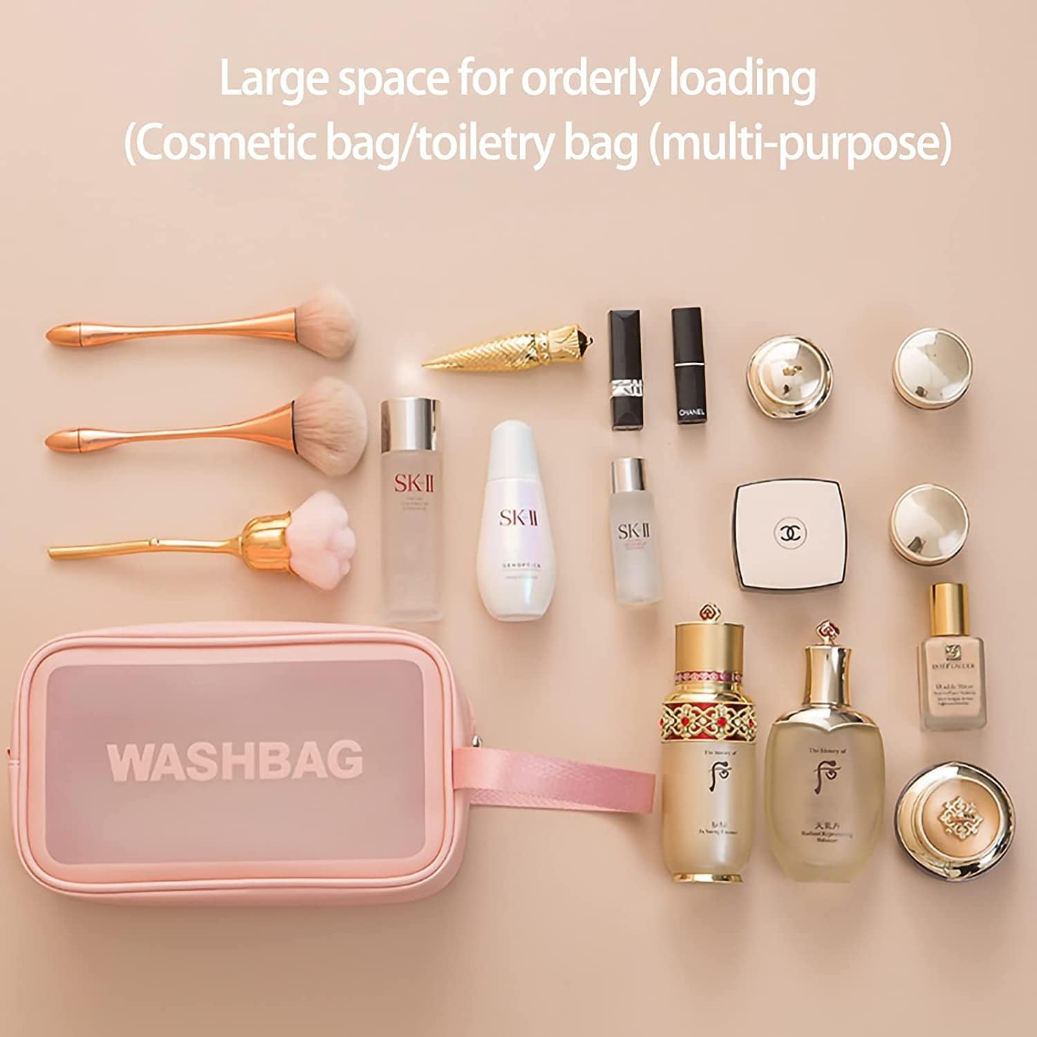 Makeup Bag Travel Cosmetic Bag Hand-Portable Girl Cosmetic Bag for Women Large Toiletry Bag Organizer, Multicolor, Small(Wash-Bag), Cosmetic Bag