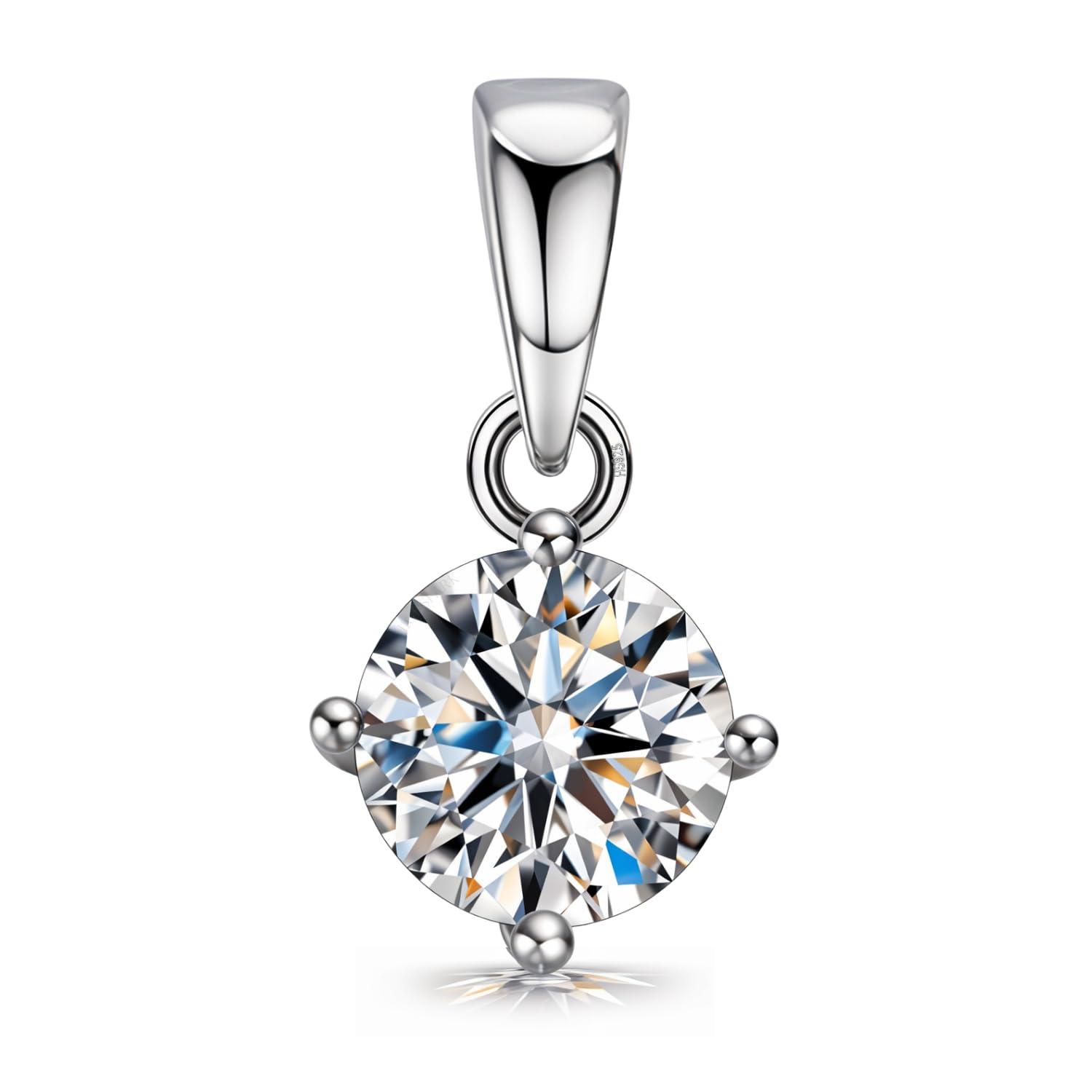Solitaire Pendant | 92.5 Sterling Silver & Diamond Like Brilliance Sparkling Zirconia for that Stunning Shine | Lovely Gift
