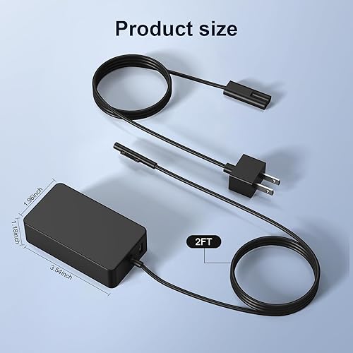 Miniatura 7 de Cargador Surface Pro de 65 W, cargador Surface para laptop Microsoft Surface Pro 987+76543 Surface Laptop 54321Studio, Surface Book 21, Surface Go