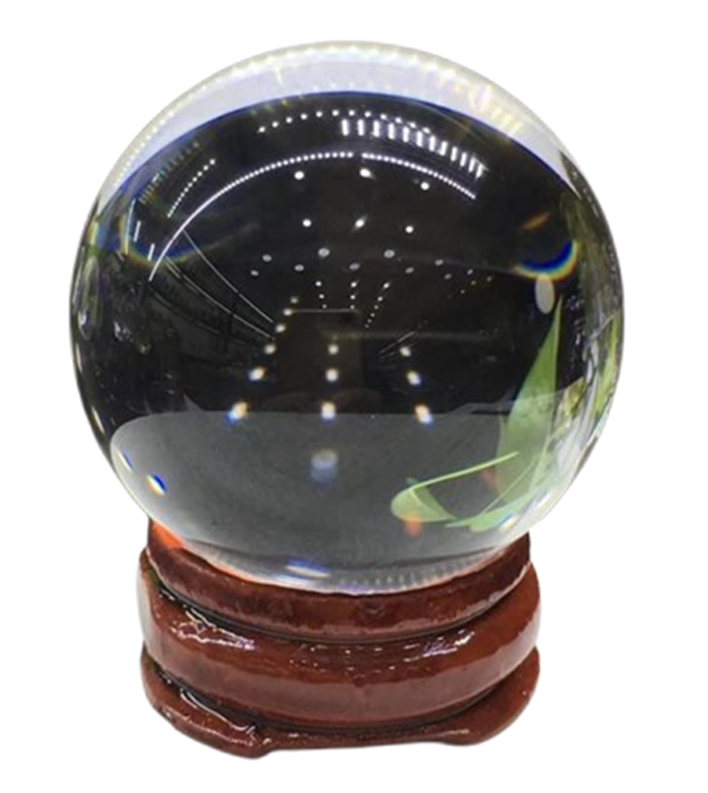 Bola de Cristal de Cuarzo Transparente Natural, Escultura de Cristal Natural con Soporte, Bolas de meditación de Cristal para fotografía, decoración del hogar, Feng Shui