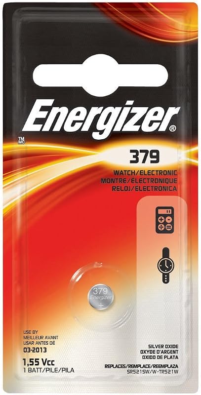 Batería electrónica/de reloj de 1,5 voltios de óxido de plata 379 1 pk