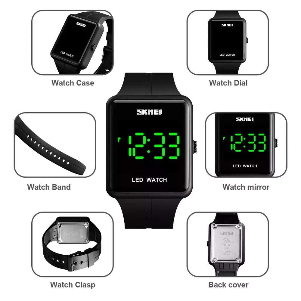 MASTOP Relojes digitales impermeables para hombre, estilo clásico, para deportes, al aire libre, para parejas, electrónicos