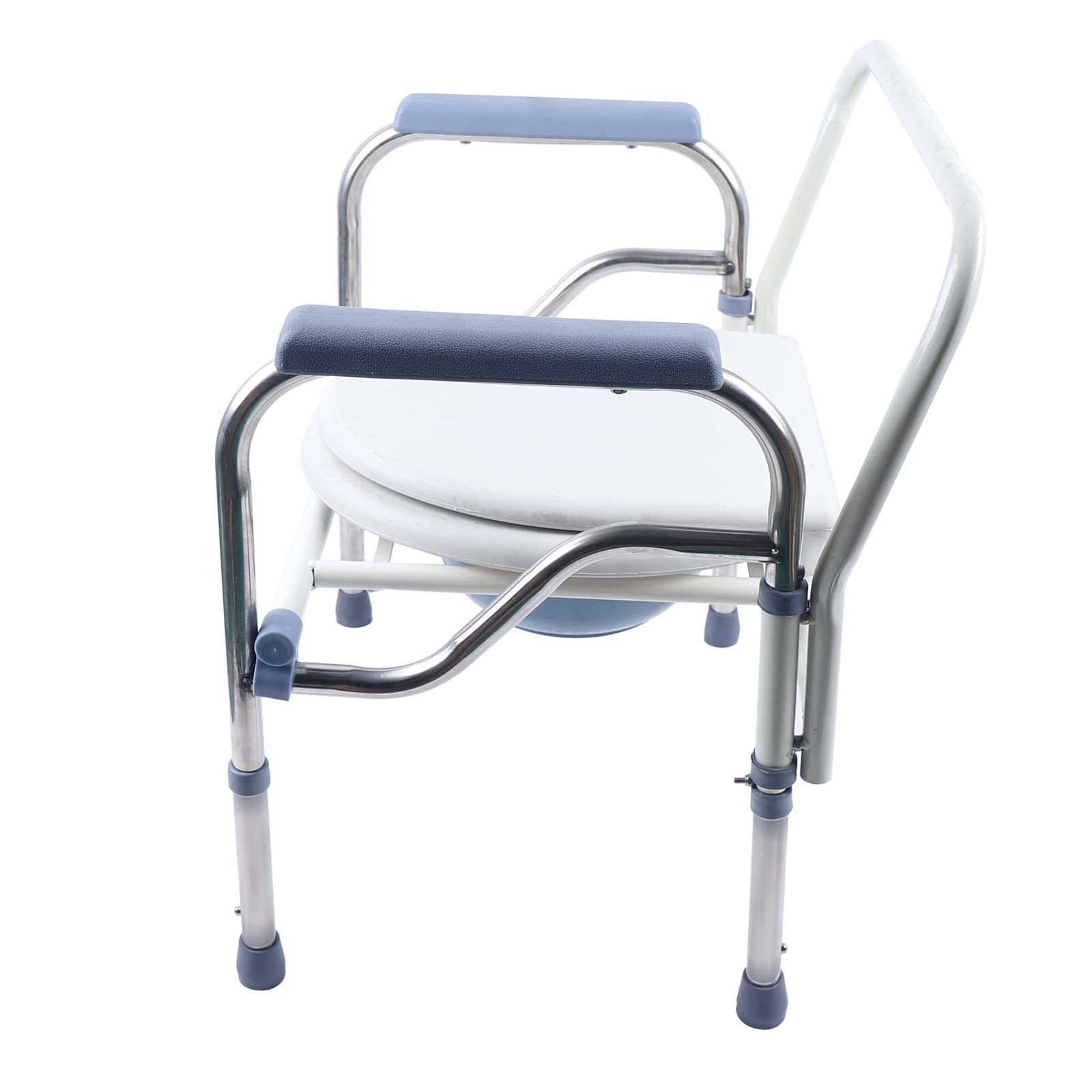 Silla de inodoro plegable, capacidad de carga de 150 kg, silla de ducha, fácil de montar, altura regulable 65 – 75 cm, para personas mayores discapacitadas