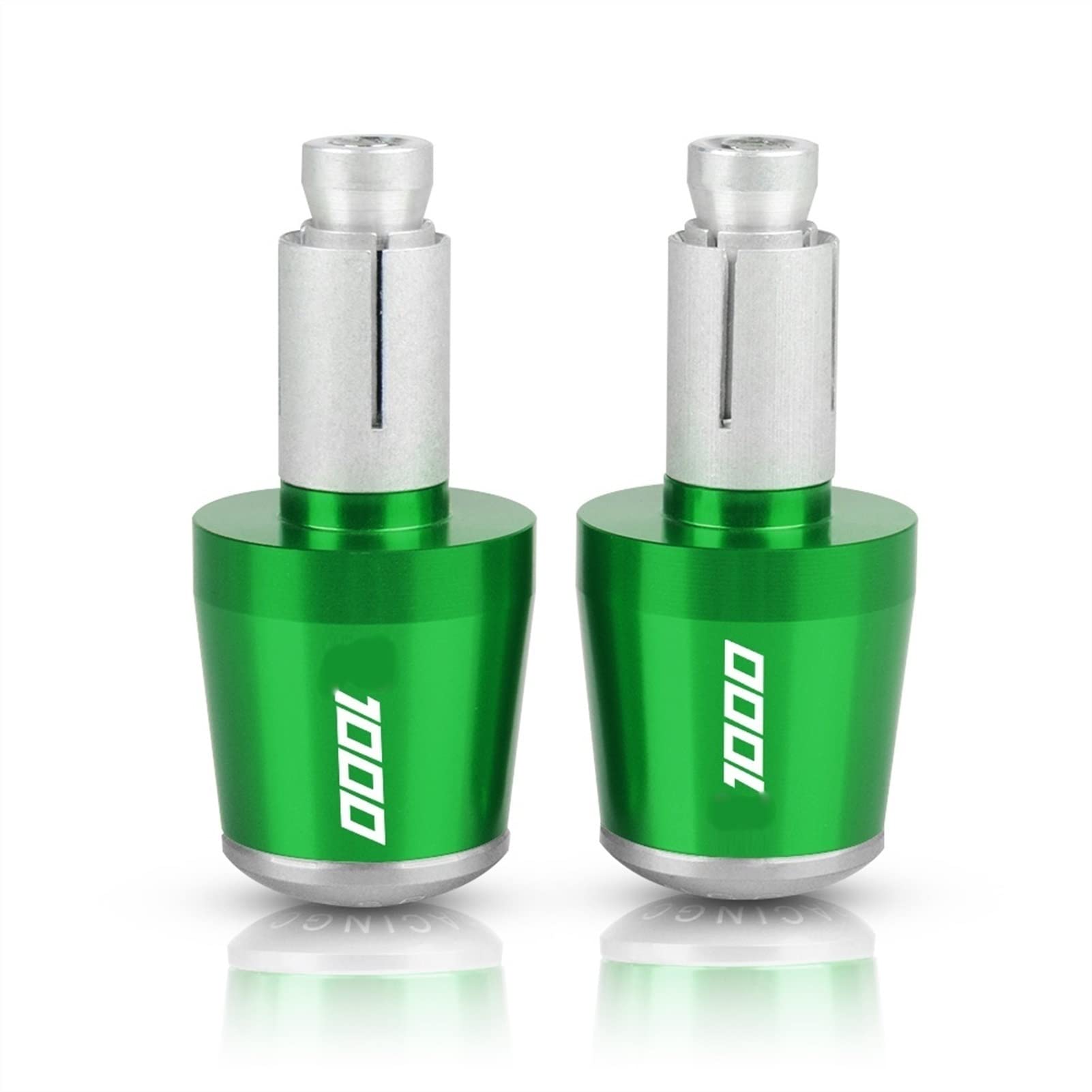 Extremos de manillar para moto Kawasaki Z1000 para rutas y viajes largos con tapón plata