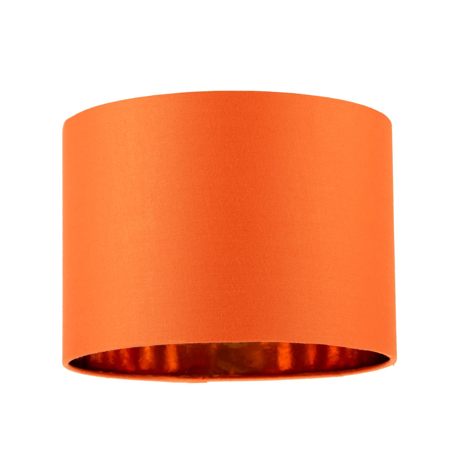 Happy Homewares Orange Contemporary Vivid Cotton Fabric 10" Table Base Or Pendant Lamp Shade | 18Cm X 25Cm | 11W Maximum By